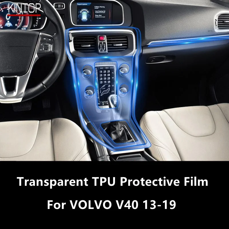 

For VOLVO V40 13-19 Car Interior Center Console Transparent TPU Protective Film Anti-scratch Repair Film Accessories Refit