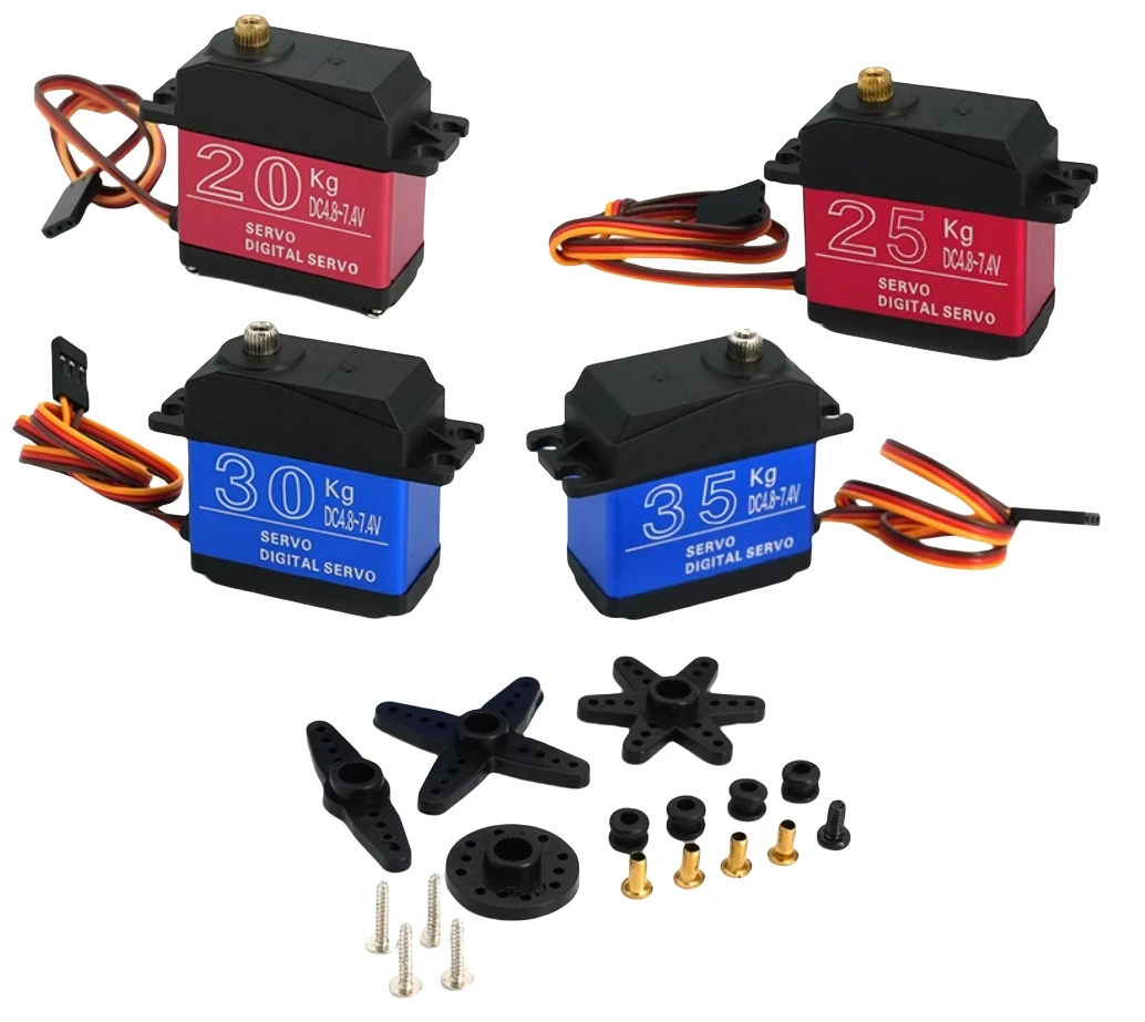 20KG 25KG 30KG 35KG 180 ° Wasserdichtes Servo mit großem Drehmoment und Vollmetallgetriebe – Detail 1