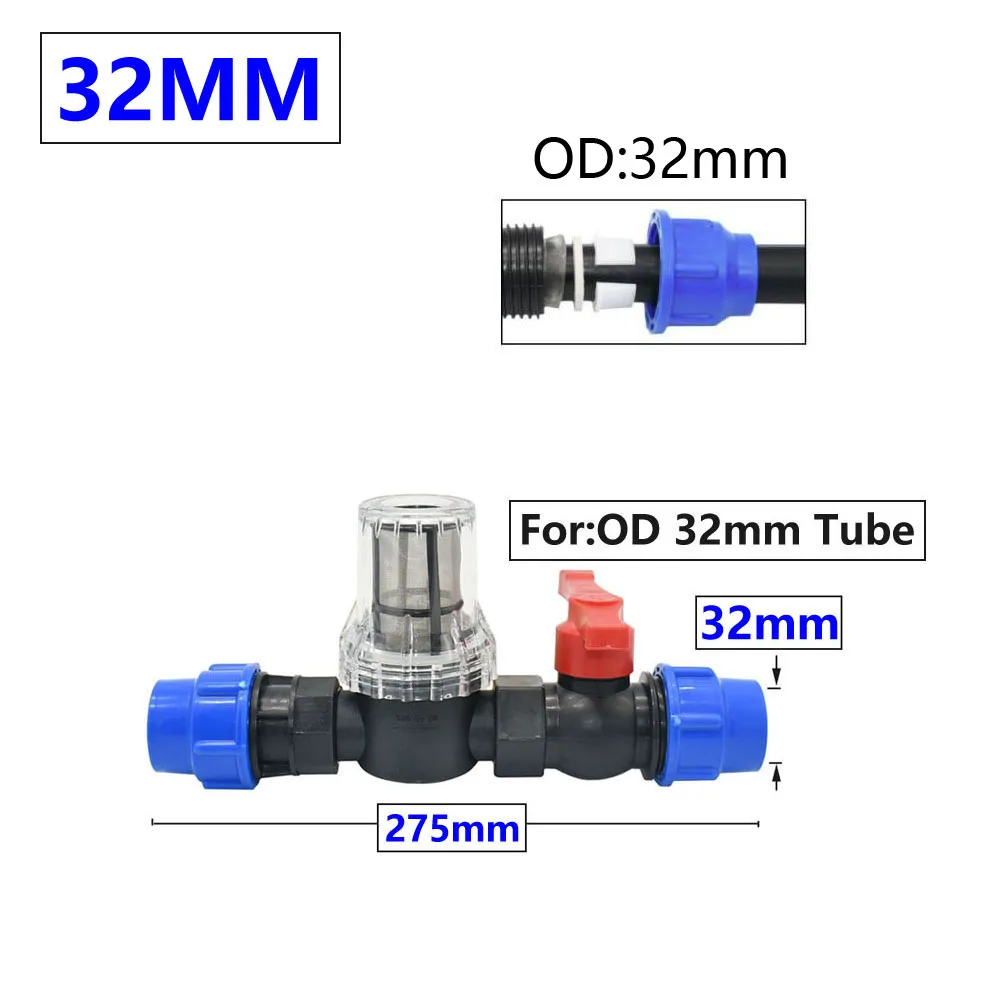 25mm 32mm podlewanie rura filtracyjna montaż DN15 DN20 ogród Farm System nawadniania pompka do akwarium filtr do wody Ton baryłkę wspólne