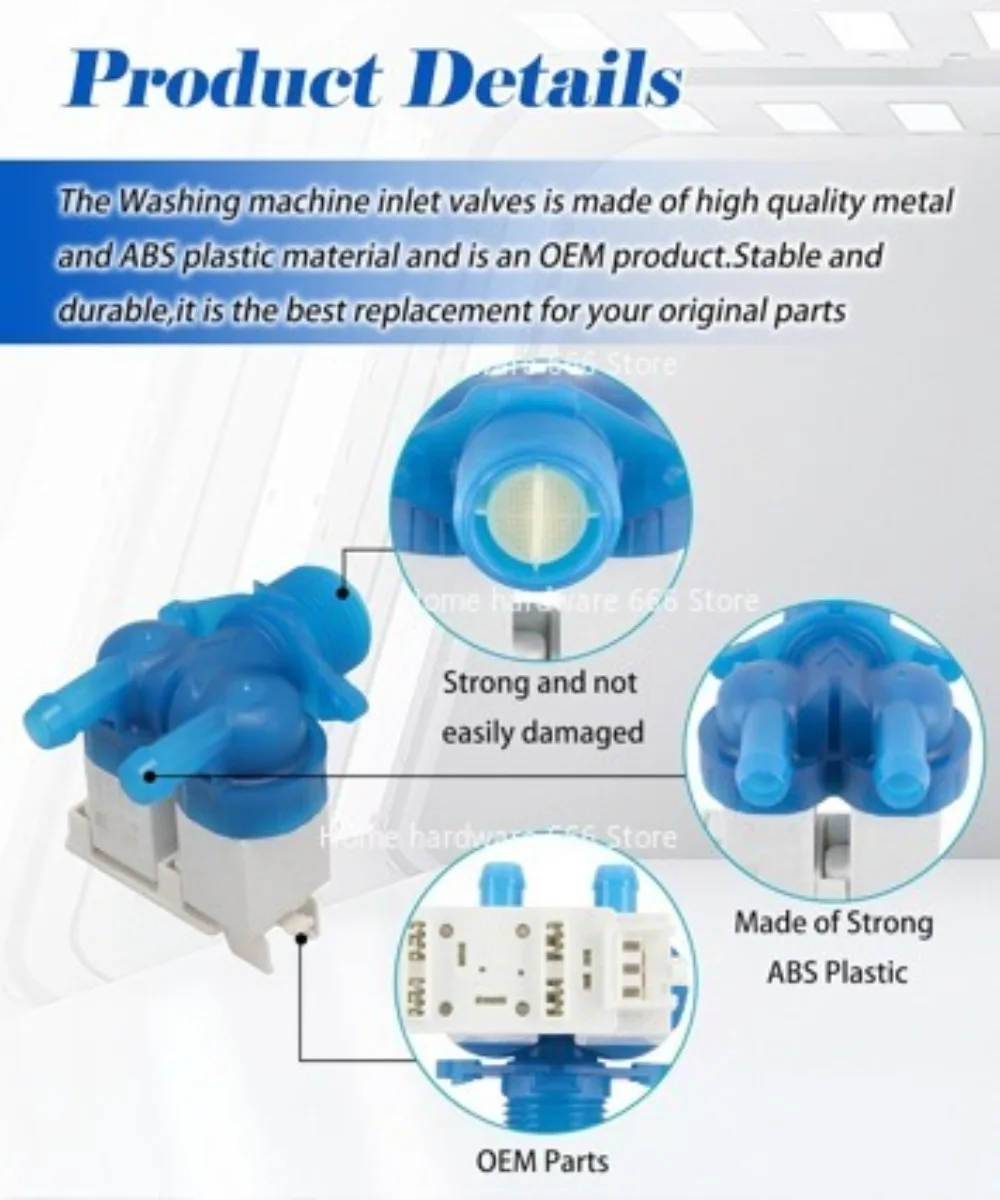 

W11688995 Washing Machine Water Inlet Valve Suitable for Washing Machine Cold Water Valve 120V