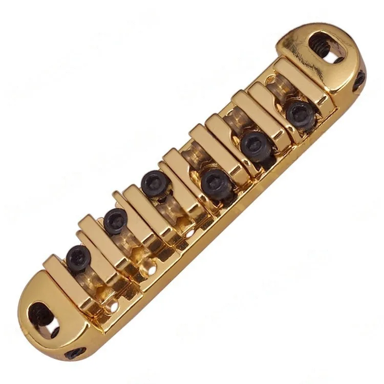 

Electric Guitar Tailpiece, Ball Bearing Roller Bridge, Front and Back Set, Gold