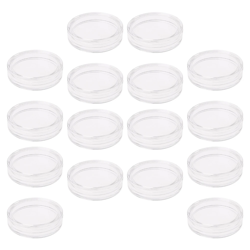 20pcs Acrylic Holders Transparent Boxes Collection Display Dust-Proof Protective Open Practical Organizer Delicate