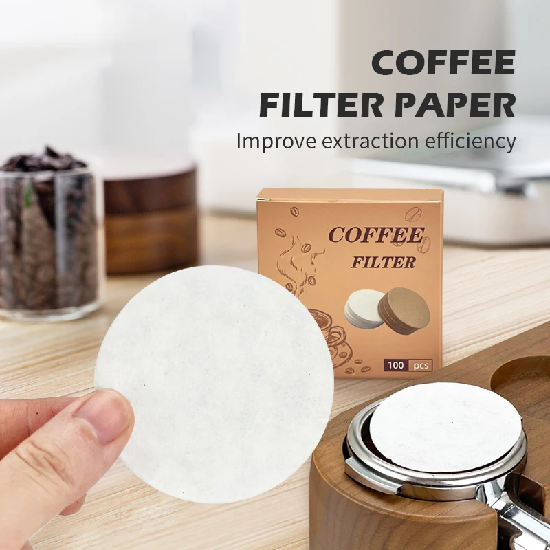 Coffee Filter Paper 51mm 53mm 58mm Round Disposable Secondary Water Filter Papers Espresso Portafilter Accessories Barista Tools
