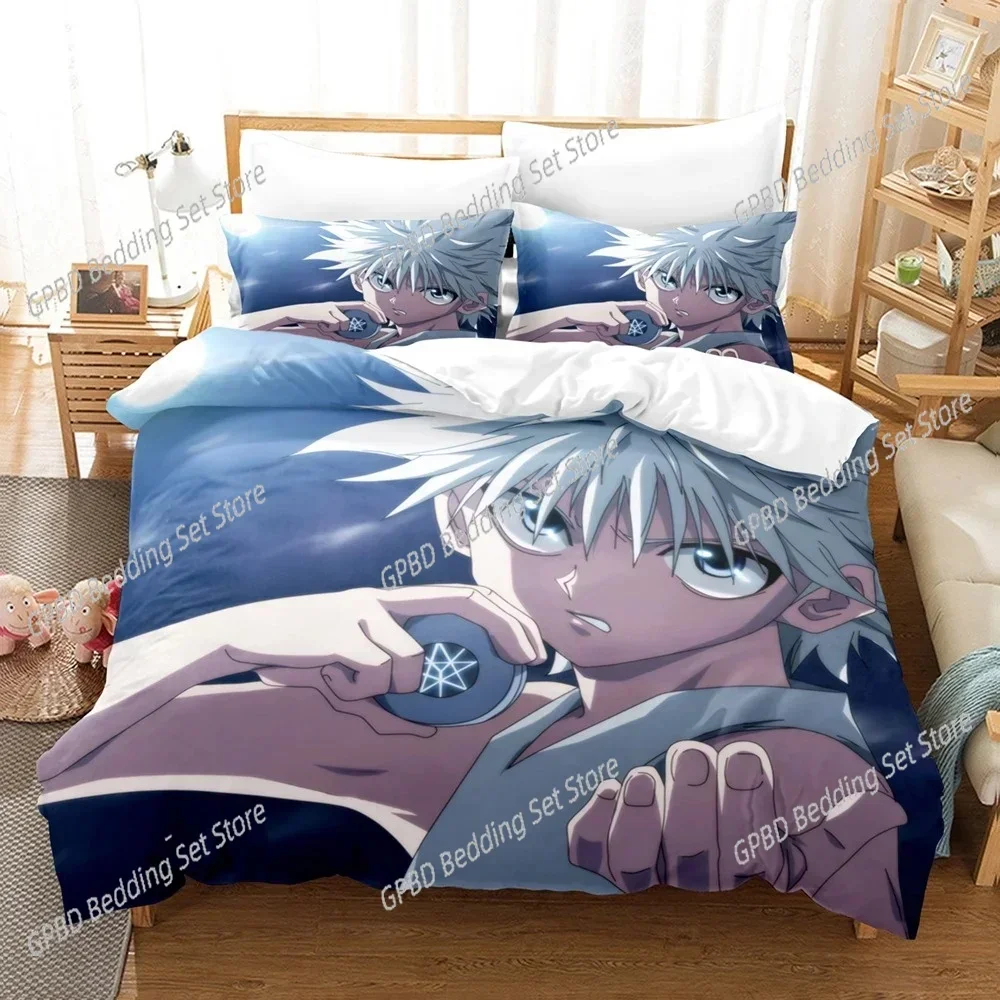 New 3d Print Anime Hunter X Hunter Bedding Set Bedroom Soft Modern Bedspreads Comefortable Duvet Cover Quilt Cover Pillowcase