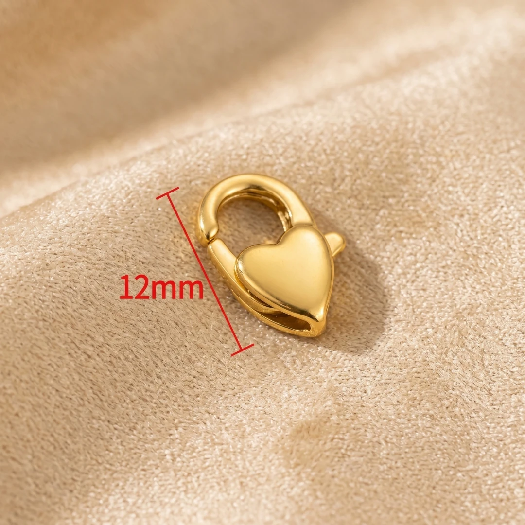 2 Stück 316L Edelstahl Herzverschluss-Karabinerhaken Verbinder für DIY handgefertigte Armbänder Schmuckherstellung Zubehör – Detail 5