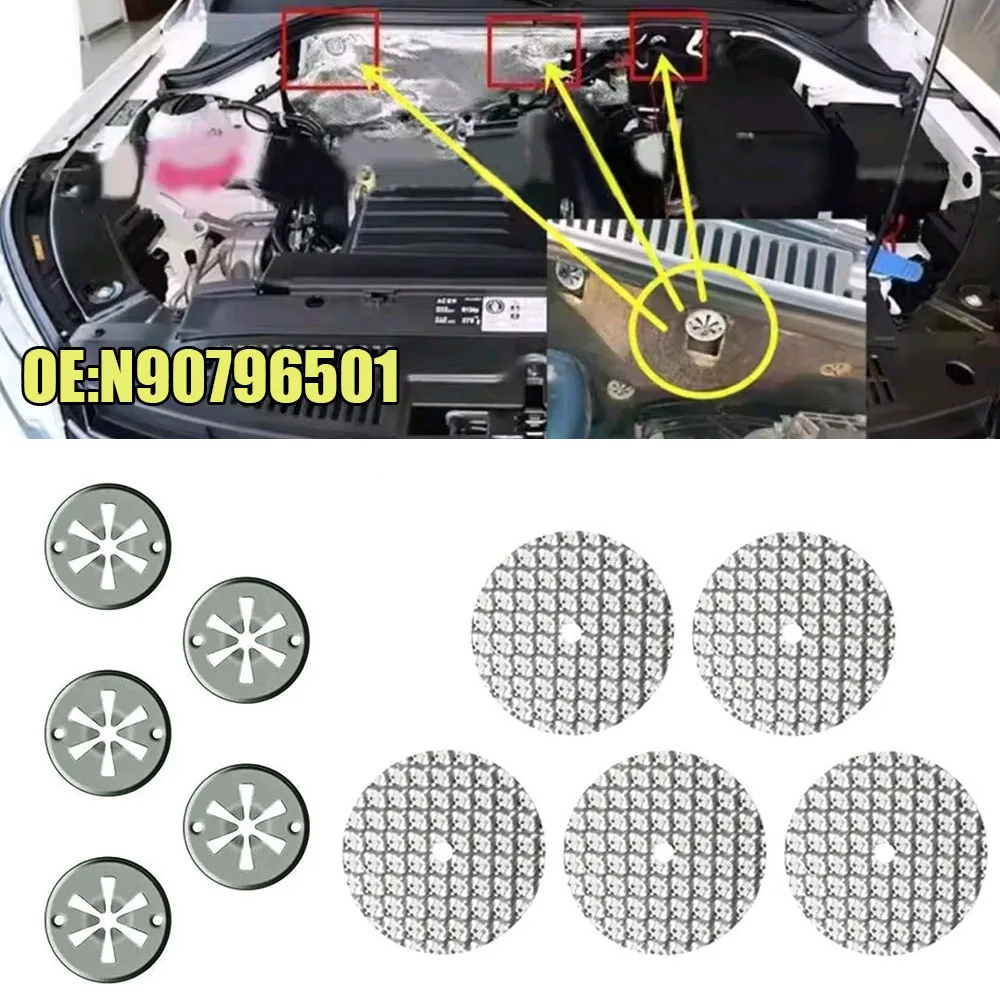 

10pcs Car Heat Protection PlateHeat Washer Repair Gasket Tool Auto Heat Shield Repair Kit Accessories for VW AUDI N90796501