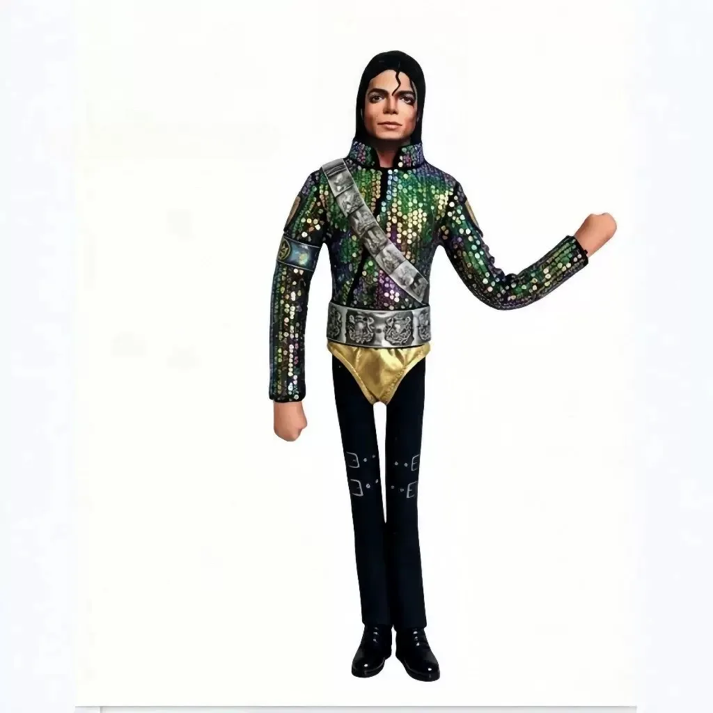 6 Stück Anime Michael Jackson Cosplay Requisiten-Puppe Plüsch-Stofffigur mit Beweglichen Gelenken Raumdekoration Geschenk für Fans