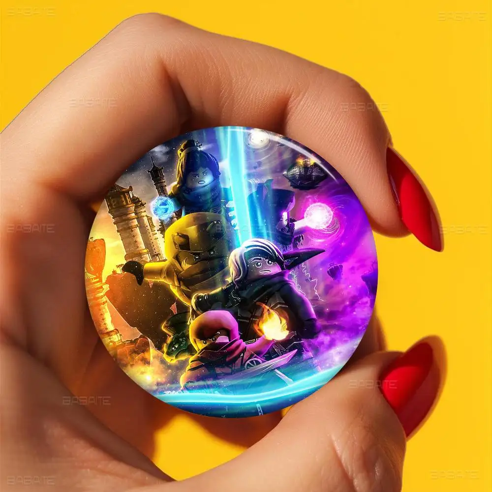 L-Lego N-Ninjago Zane New Brooches Soft Button Pin Funny Silly