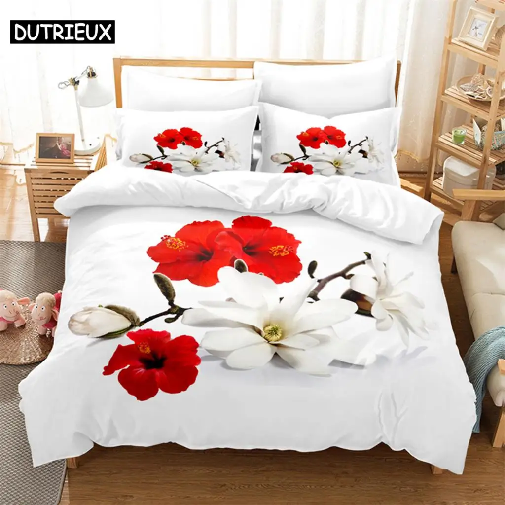 

Beautiful Flowers Bedding Set Duvet Cover Set 3d Bedding Digital Printing Bed Linen Queen Size Bedding Set Fashion Design