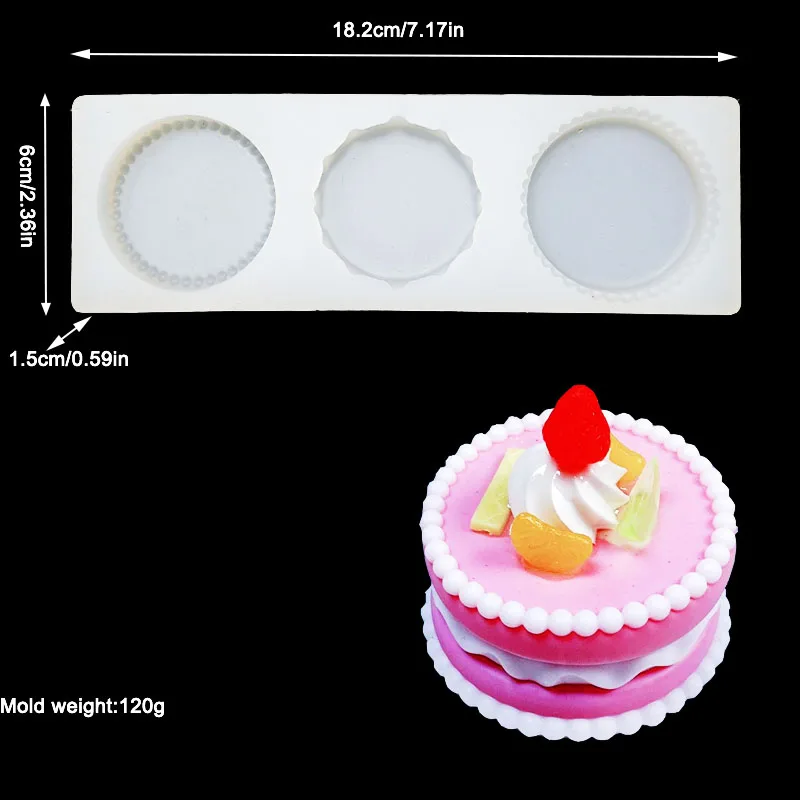 DIY Cream Cake Heart Round Coffin Shaped Silicone Resin Mold Jewelry Mold Jewelry Accessories