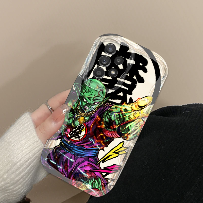 Luxury D-Dragon Ball Saiyan For Samsung A55 A54 A53 A52 A35 A34 A33 A32 A25 A24 A23 A22 A21S A15 A13 A14 5G Wave Oil Cover image 3