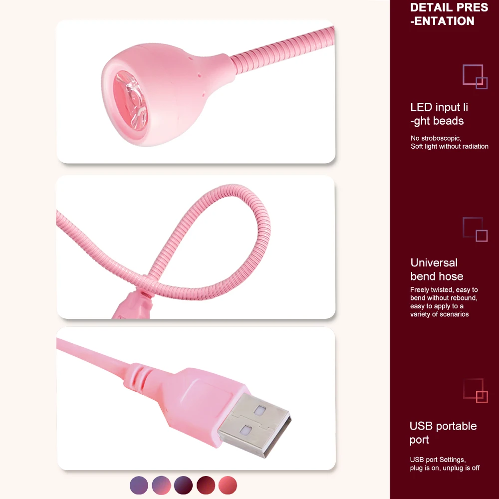 Luz UV LED portátil para esmalte de uñas de Gel UV de secado rápido, Mini lámpara de uñas USB, secador de uñas Flexible portátil, herramientas de salón de manicura
