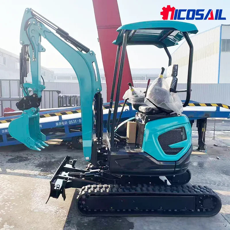 بيع المصنع مباشرة 2 طن حفارة صغيرة جميع التضاريس الزاحف الهيدروليكي 2.2 طن حفار صغير الزراعة المدمجة مايكرو باجر