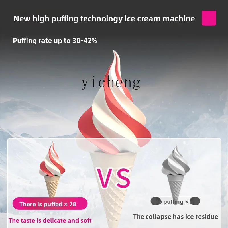 Macchina per gelato ZZ macchina per gelato a cono commerciale macchina per gelato soft automatica da tavolo verticale in acciaio inossidabile