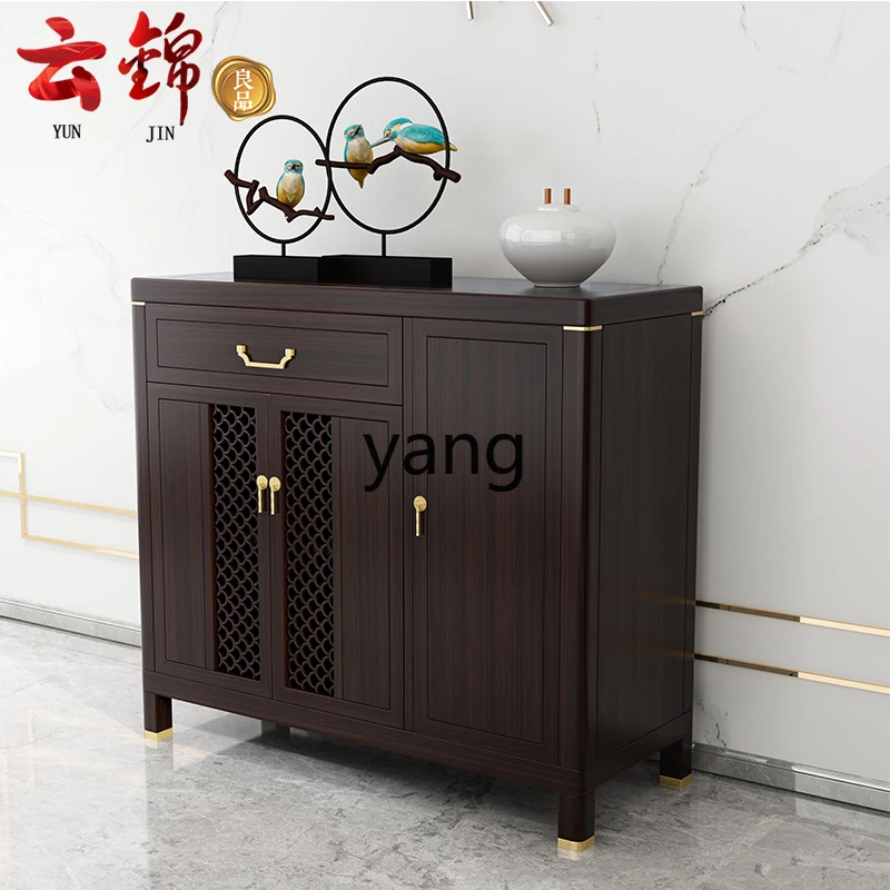 L'm'm New Chinese-style entrance cabinet Solid wood dining side cabinet Shoe cabinet integrated