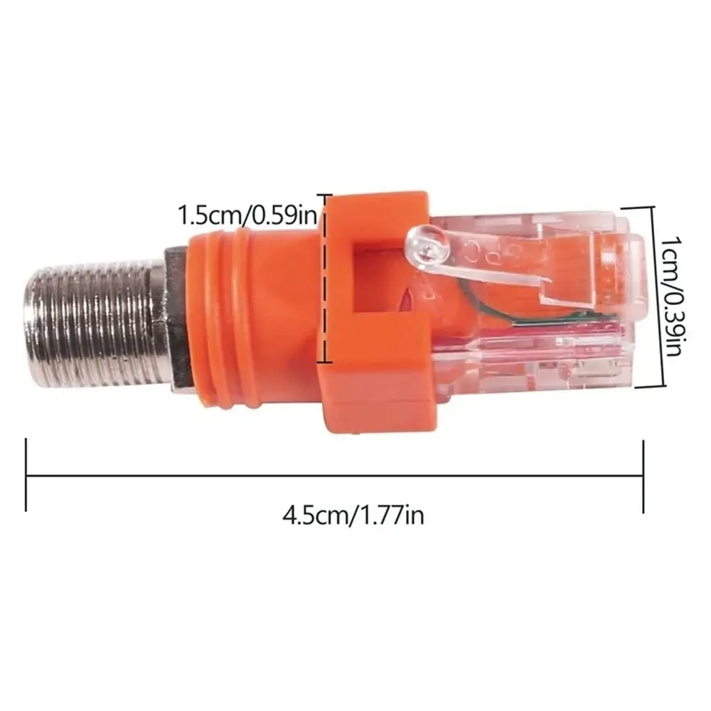 F-Type Connector RF Female To RJ45 Male Coaxial Barrel Coupler Adapter Coax Adapter, RJ45 To RF Connector