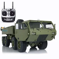 HG 8*8 Chasis 1/12 RC US Military Truck Metal Model 2.4G Radio Servo Motor P801 Gift Toys