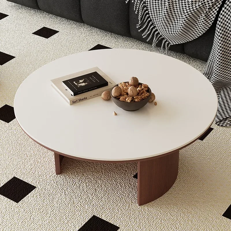 Vintage Round Side Table Marble Nesting Retro Luxury Storage Coffee Table Rustic Stolik Kawowy Para Sala Living Room Furniture