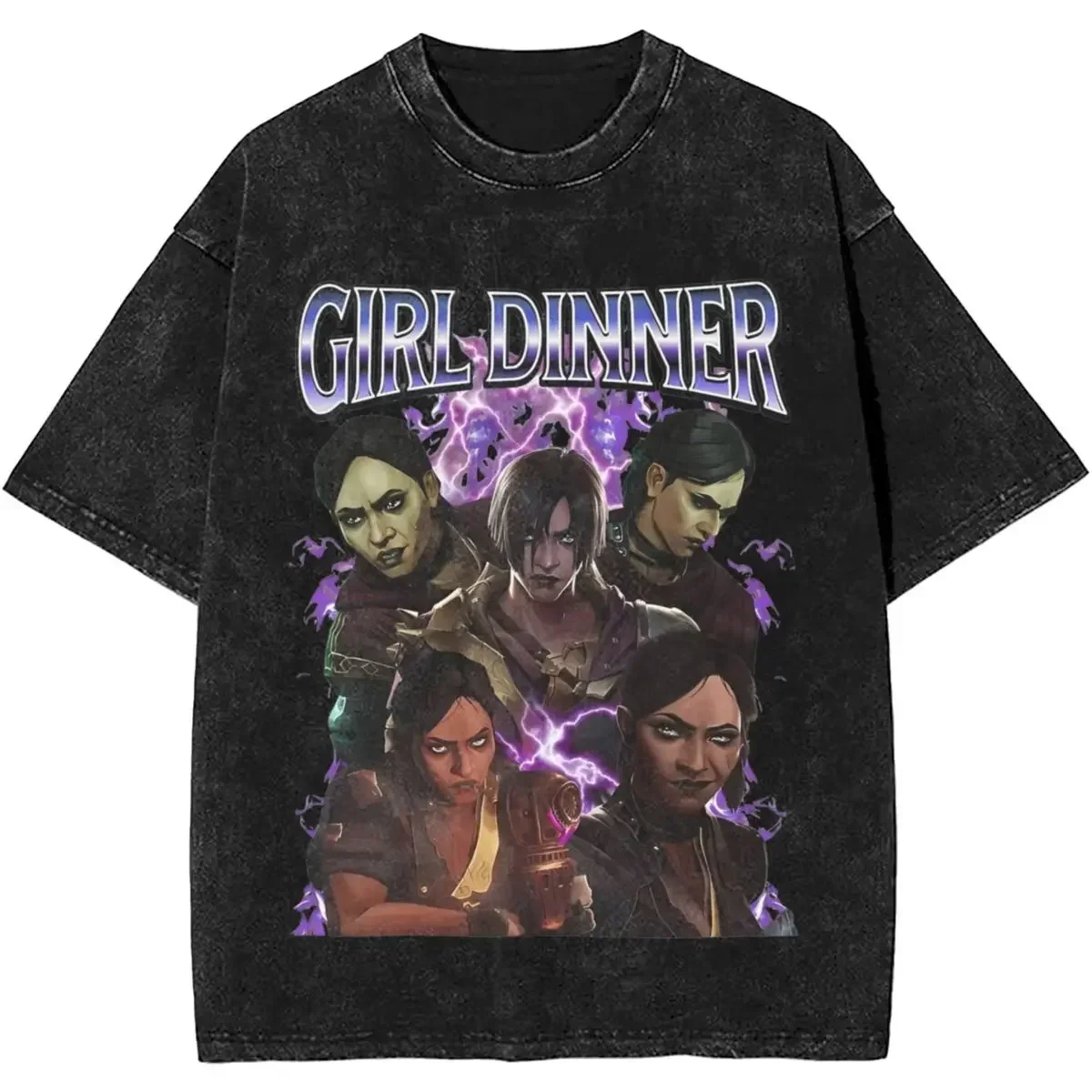 Männer Frauen T Shirt Jayce Caitlyn Viktor Jesus Vi Sevika Arcane Charakter Gewaschen T-Shirt Harajuku Sommer T Klassische Kleidung Top