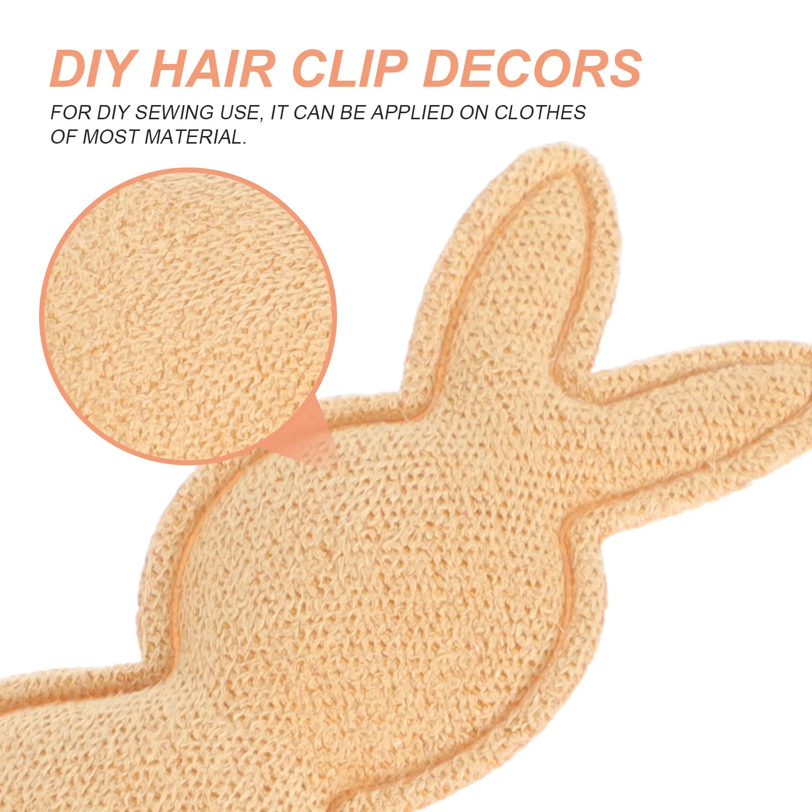 

50 шт. тканевых нашивок в форме кролика для шитья своими руками: аппликации для одежды, сумок, обуви, головных уборов. Очаровательные милые кроличьи украшения для одежды.