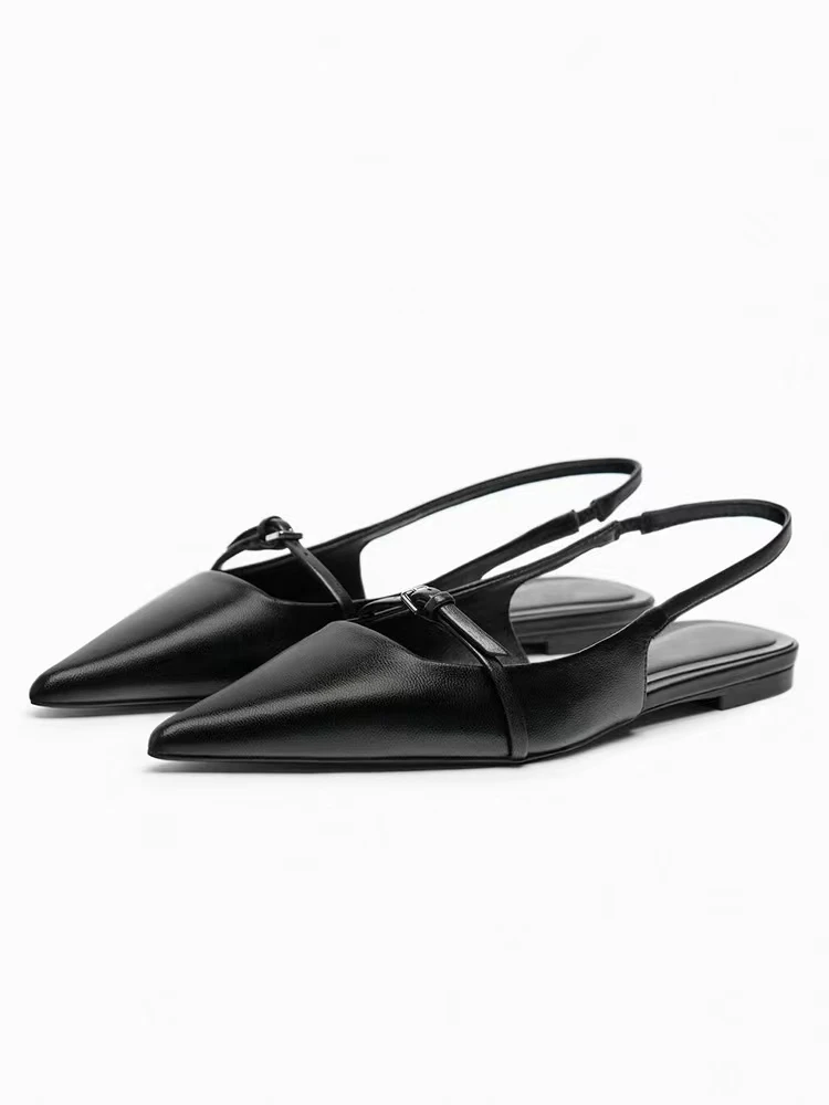 2024 sommer Neue Stil Spitz Bequeme Casual Einfarbig Flache Schuhe Flacher Mund Atmungsaktive Sandalen KEINE: 8813 – Detail 9