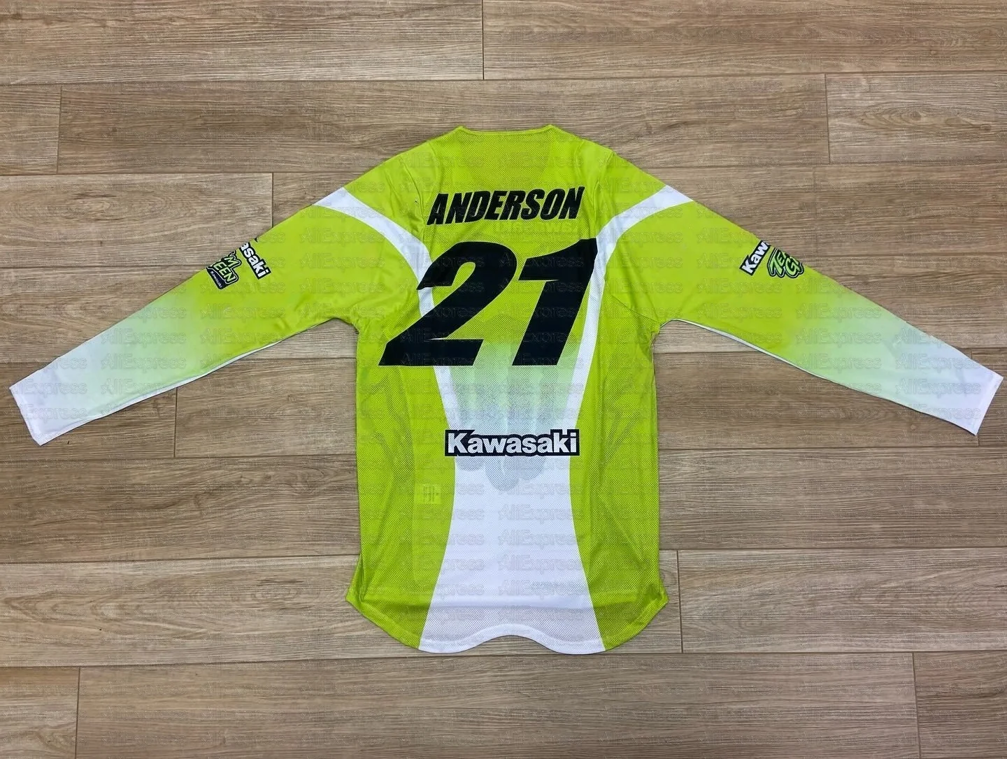 

Kawasaki большая повседневная спортивная одежда, быстросохнущая дышащая летняя мотоциклетная футболка для мужчин и женщин, модная униформа, топ