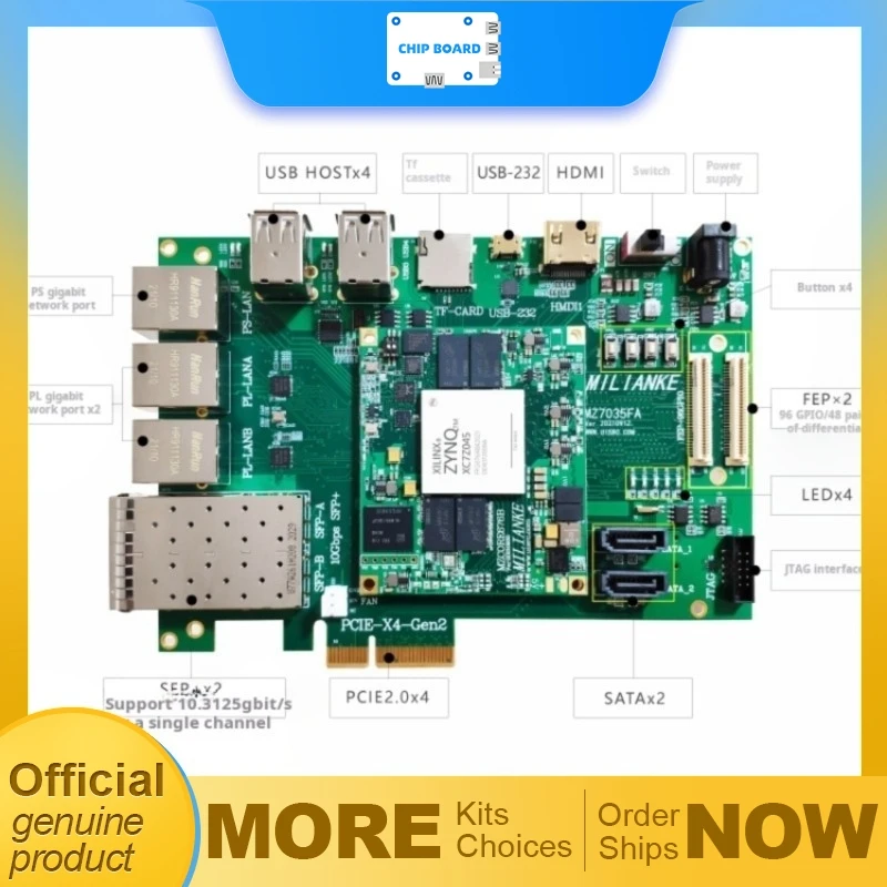MILINKER MLK-MZ7035FA Zynq-7035 System by Xilinx with Dual-Core ARM Cortex-A9 and Triple Ethernet Ports