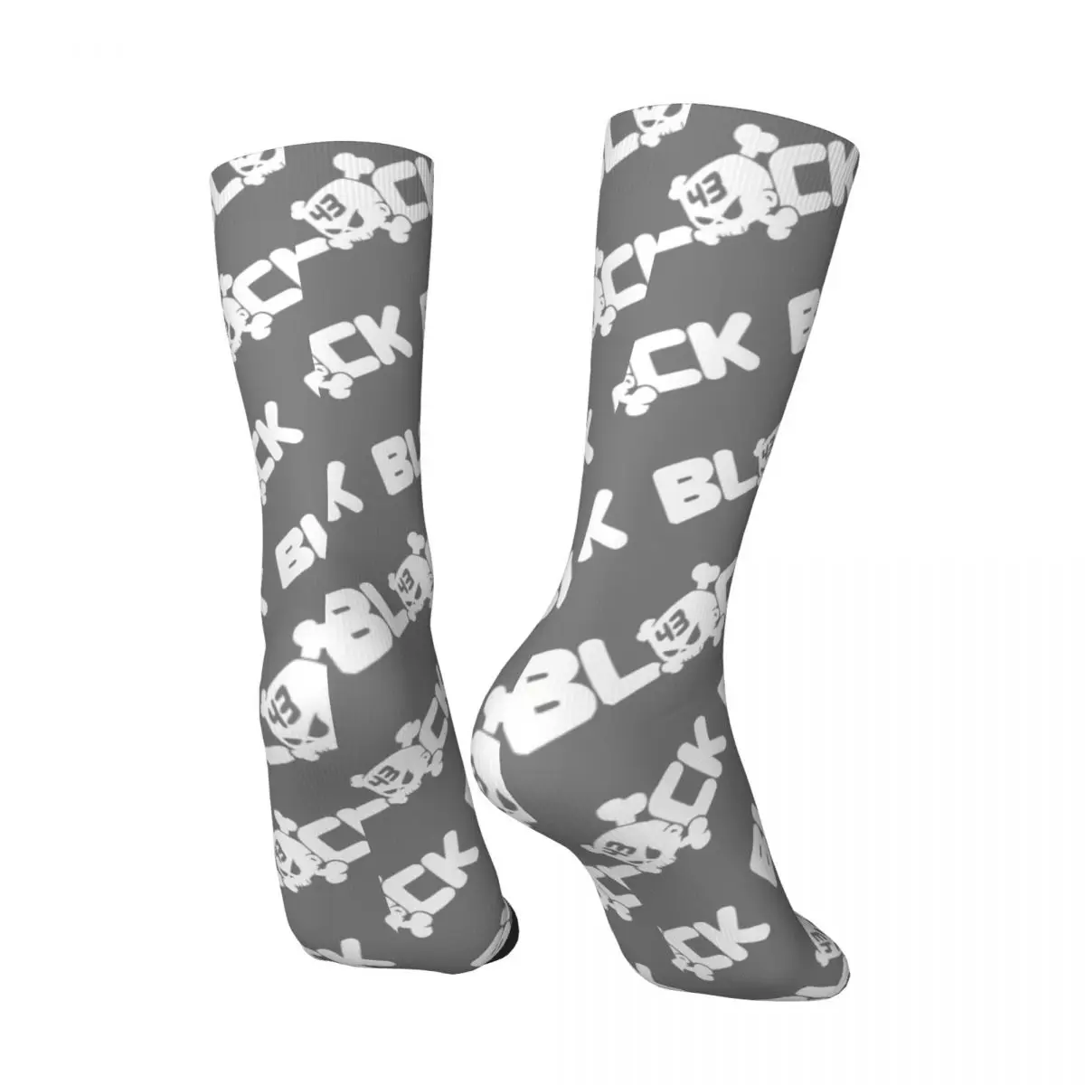 Retro Logo Men's compression Socks Unisex Ken Block 43 Harajuku Pattern Printed Novelty Crew Sock