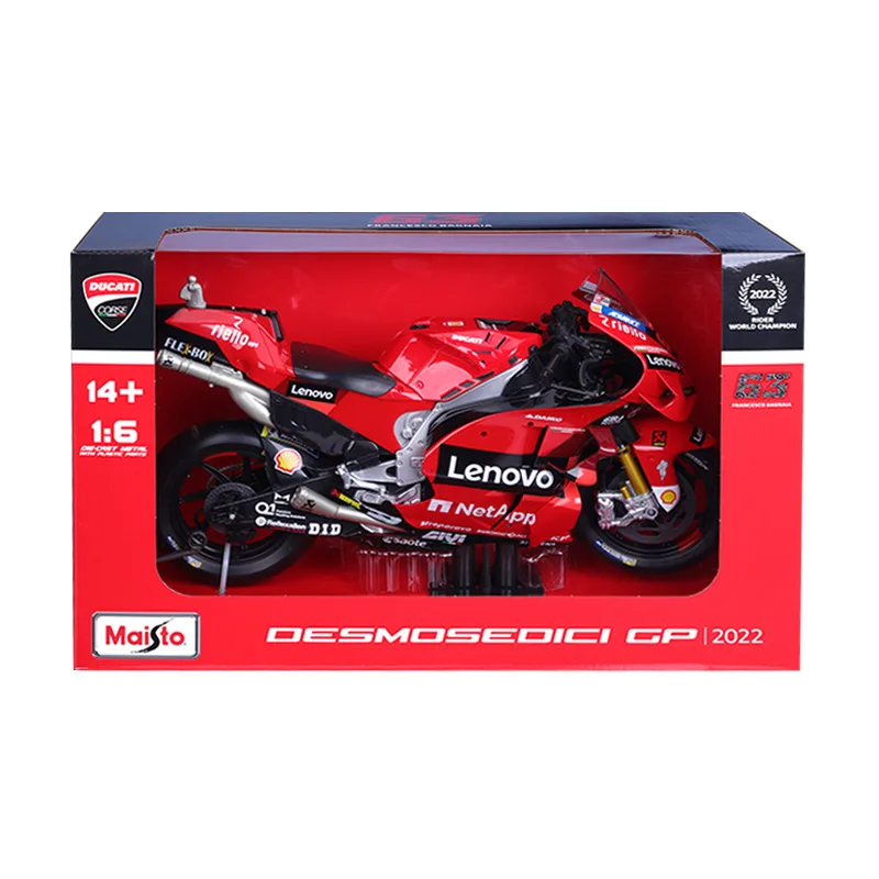 Maisto 1/6 Ducati GP #6 Motorcycles Model Die Casting Racing Car Model Simulation Alloy Plastic Model Gp2022 Locomotive