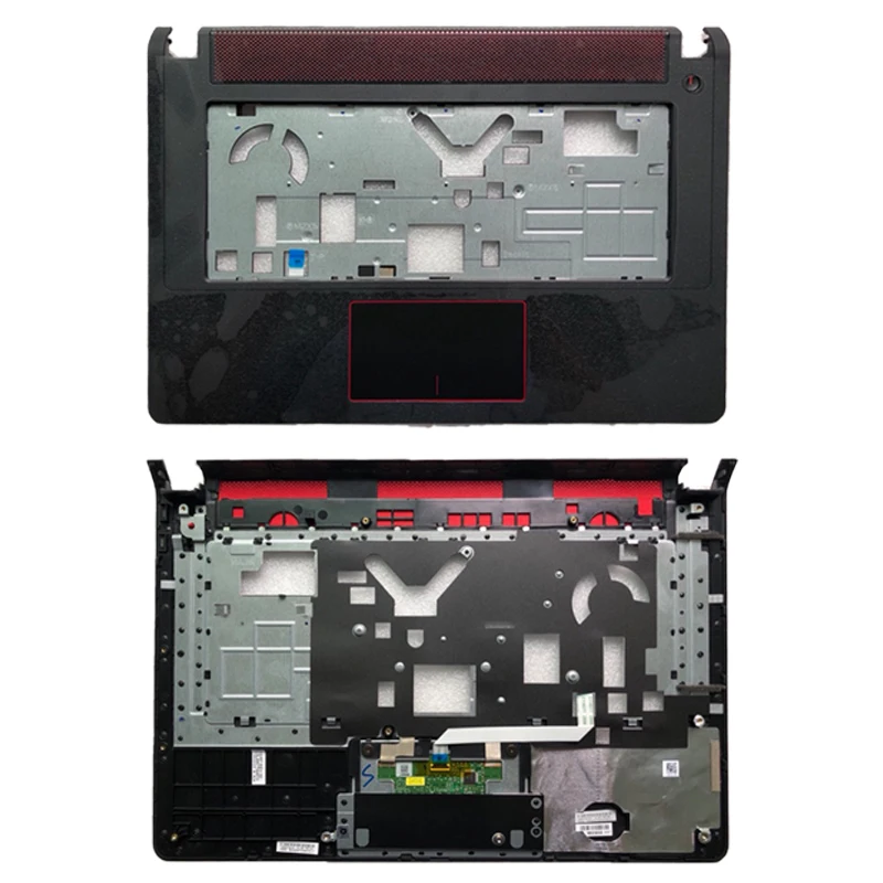 Reemplazo de accesorios para portátil Dell Inspiron 14 7447, cubierta trasera Lcd/bisel frontal/reposamanos/parte inferior roja y negra TGKJR G29D5, nuevo