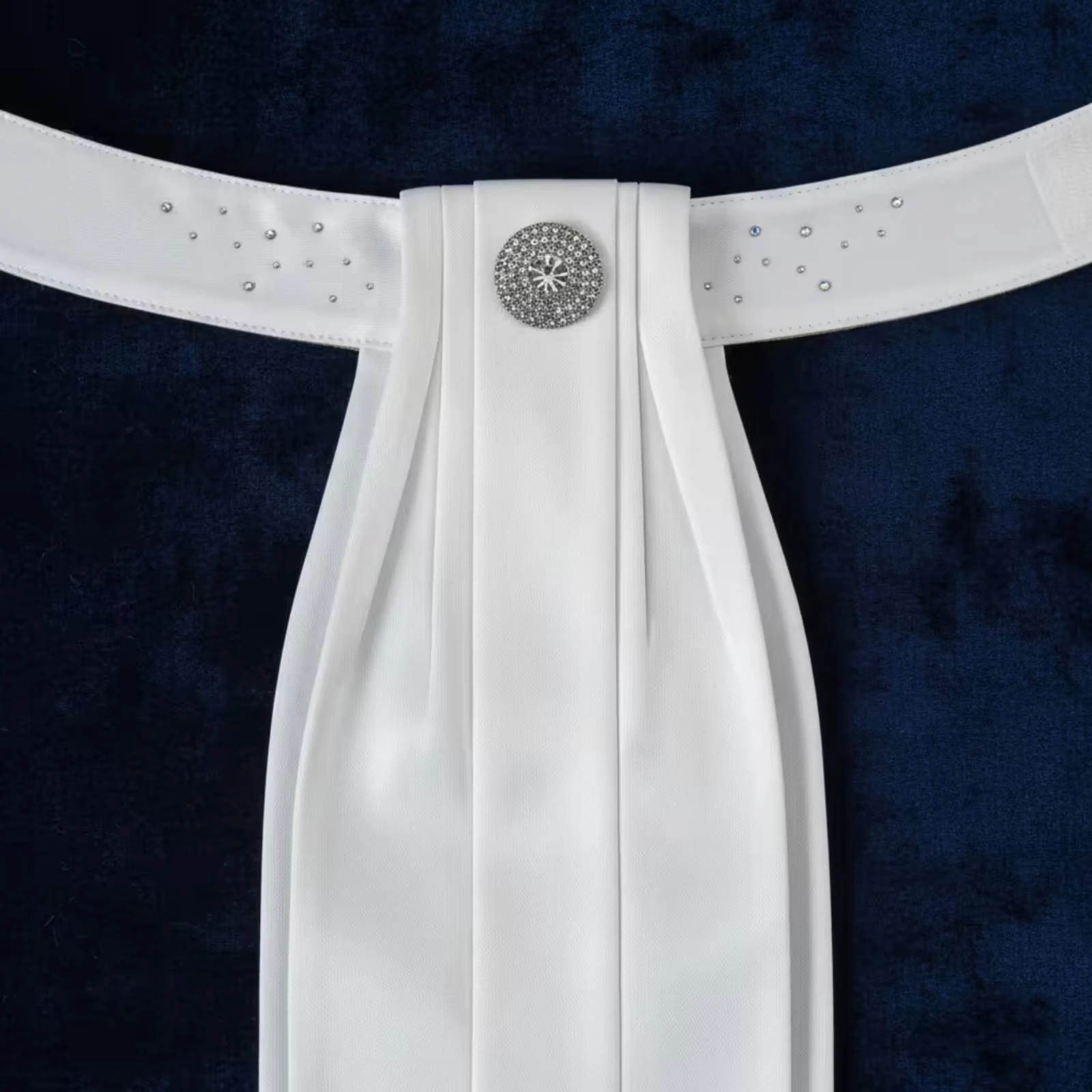 Equestrian Stock Tie Cooling Stock Tie with Pleated Panel Competition Neckwear Soft Accessory Easy to Wear for Equestrians