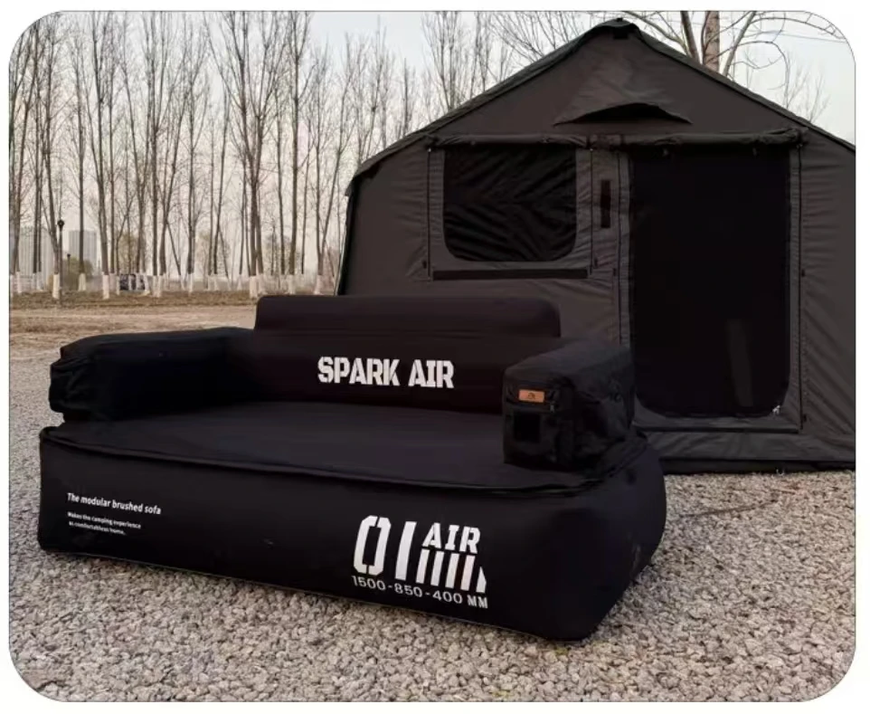 Coofull Drawstring Base Inflatable Sofa | Portable Camping Lounger, Wear-resistant for Indoor & Outdoor Use