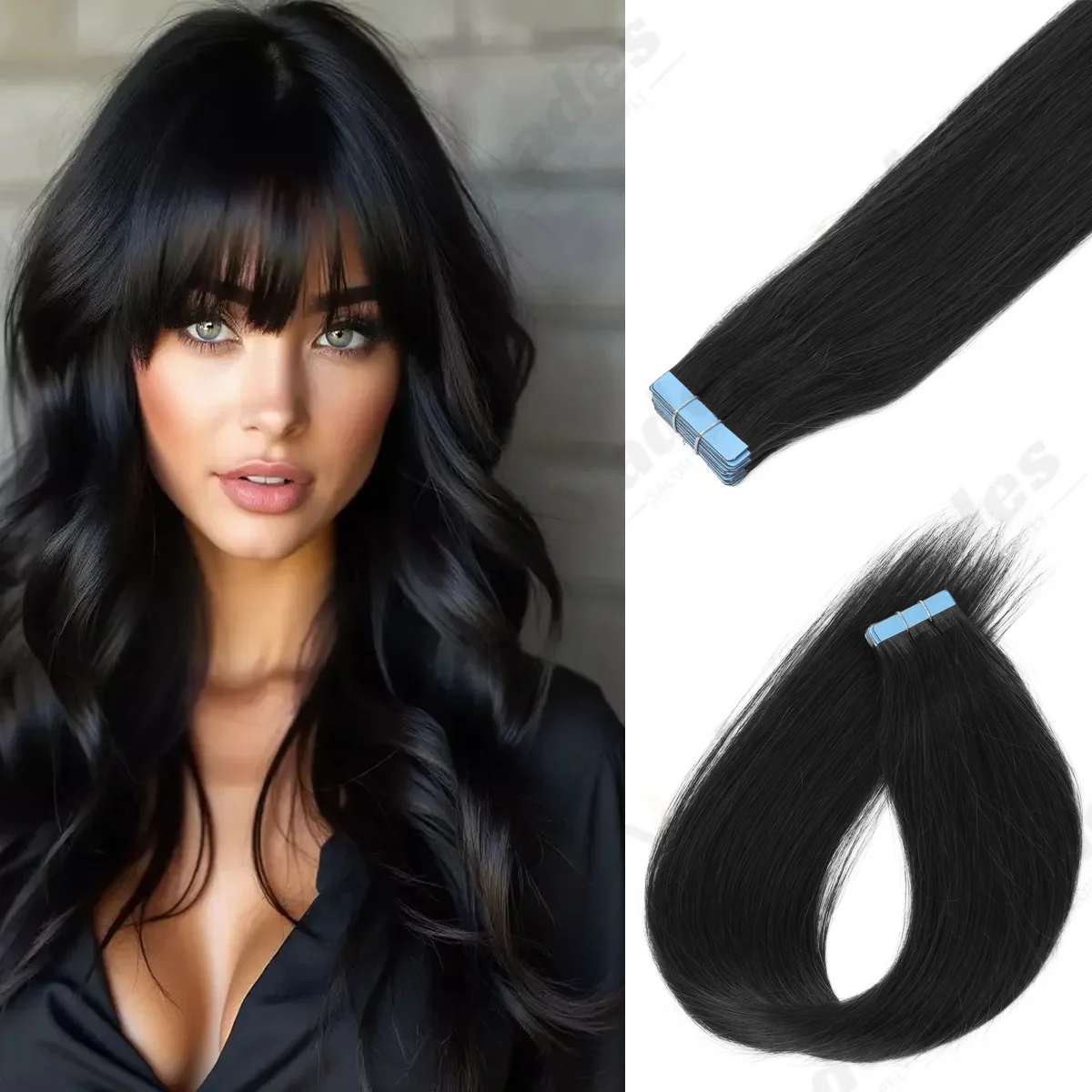 

Натуральные бесшовные ленточные накладные пряди из человеческих волос (16-18 дюймов), машинная работа, Remy, Skin Weft, для женщин