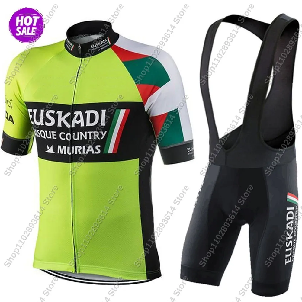 Euskadi Team 2025 Cycling Jersey Set Men Summer Retro Clothing Short Sleeve Road Bike Shirts Suit MTB Shorts Wear Ropa