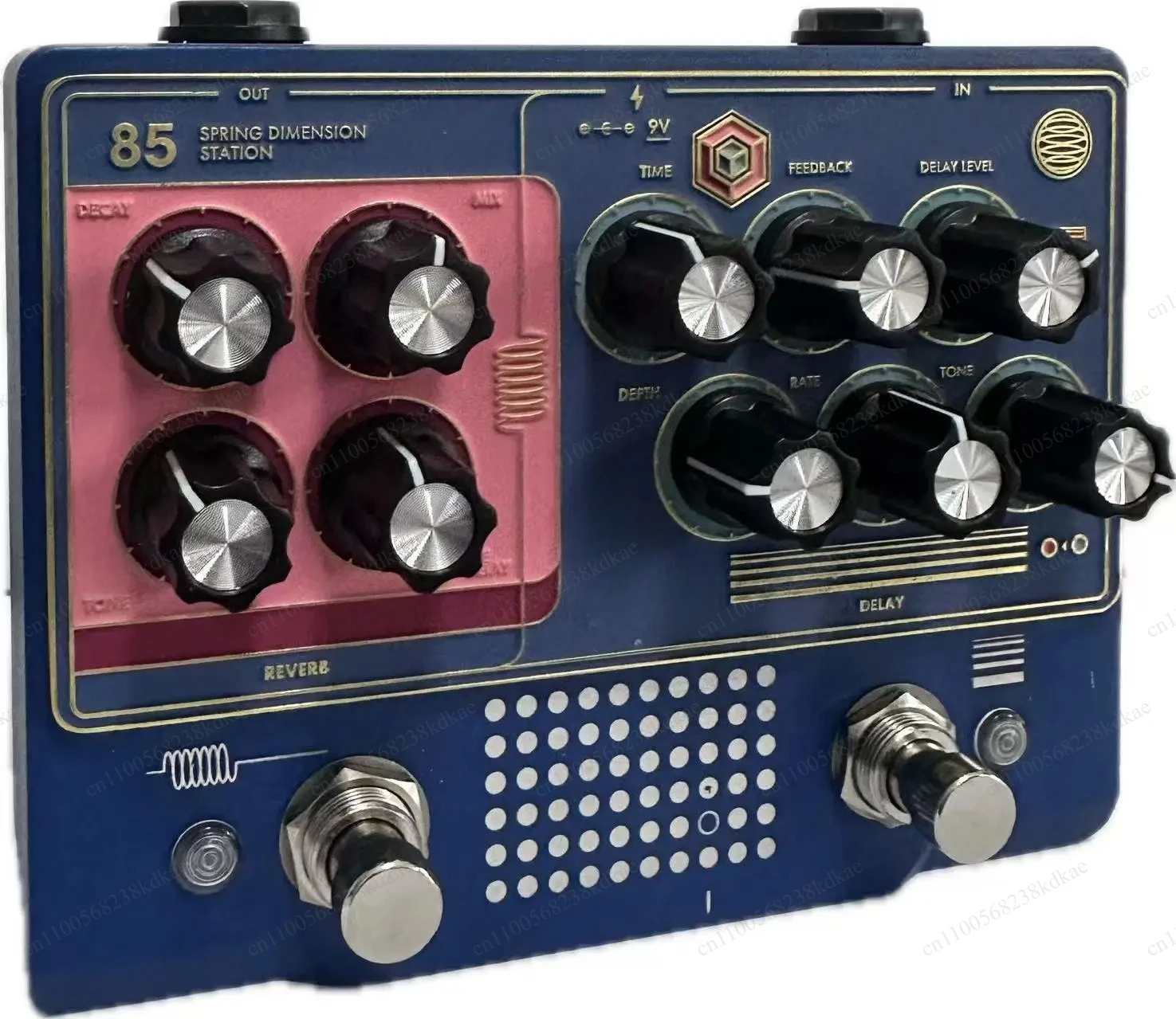 Dual Effect Analog Guitar Pedal Spring Reverb & Delay Sound Processing Accessory
