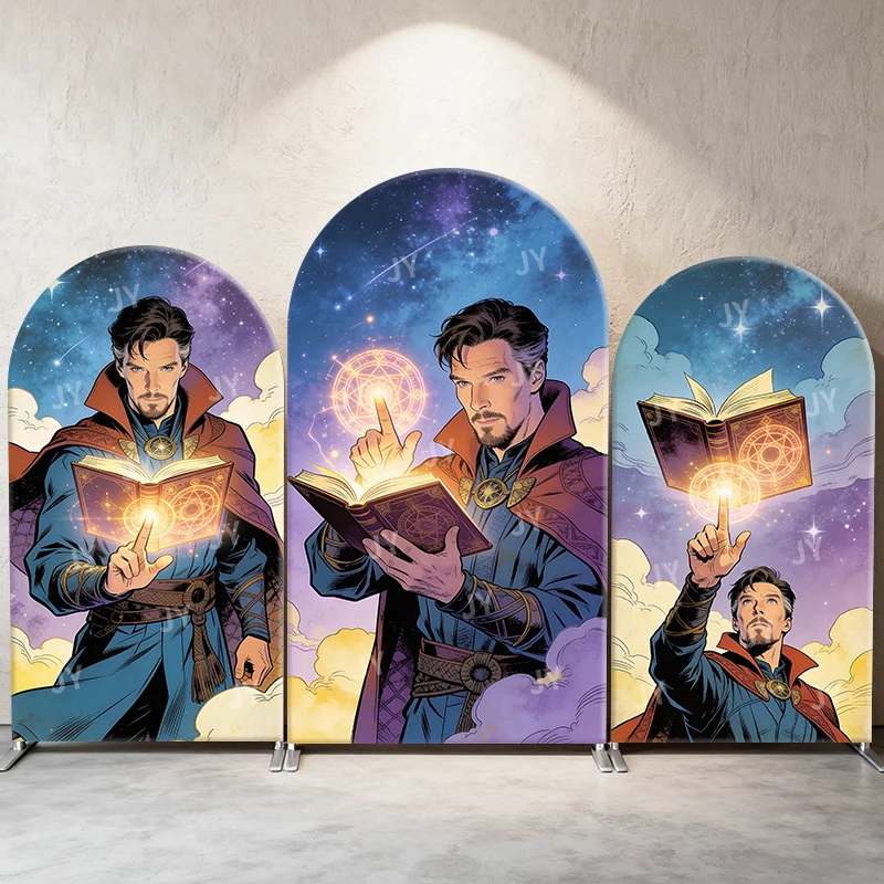 

Doctor Strange Magic Theme Arch Backdrop Cover Mystical Festive Scene For Kids Birthday Baby Shower Photo Booth Decor Background
