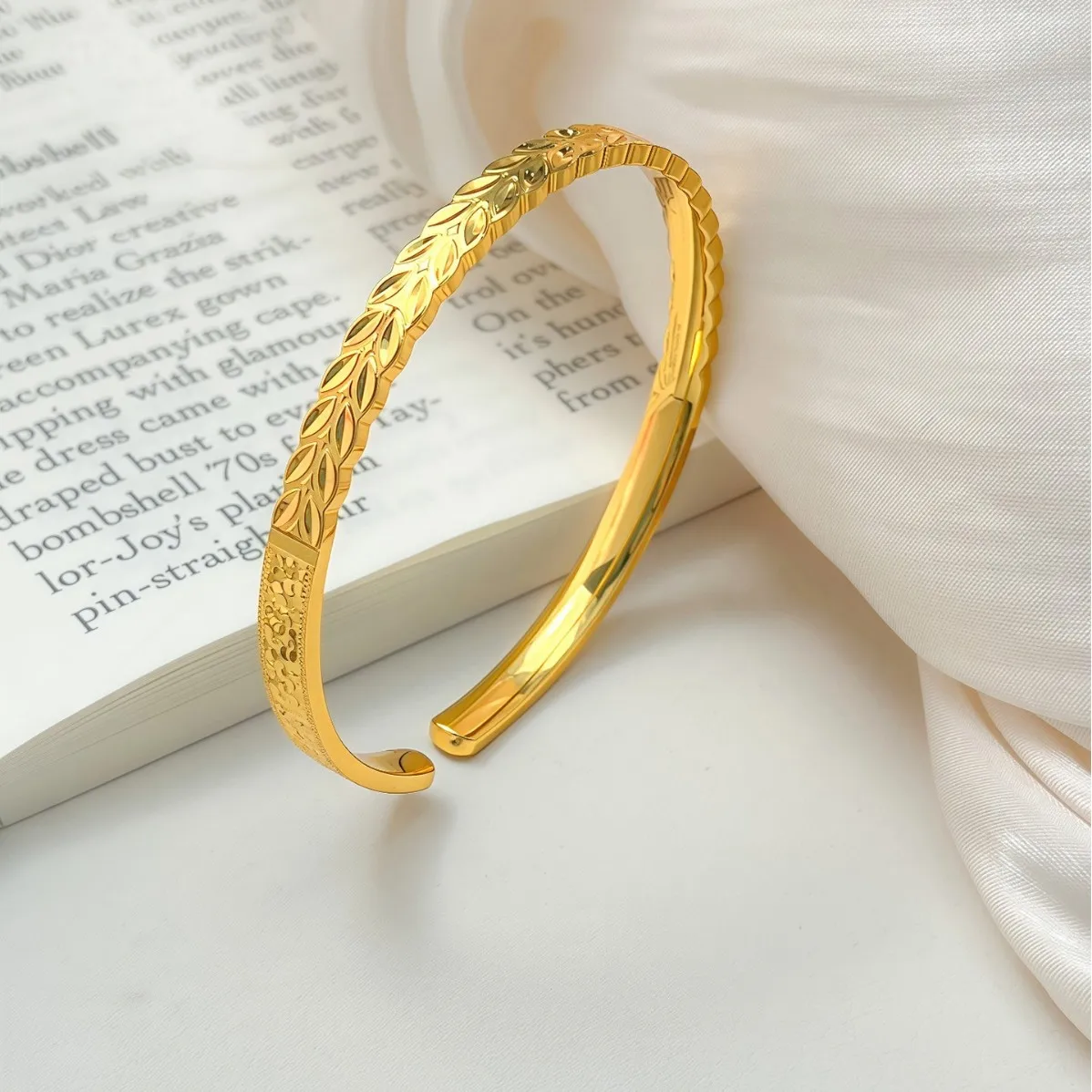 

Luxury 24K 9999 Pure Gold real gold Wheat Shattered Ice Ice Bracelet Women's Bracelet