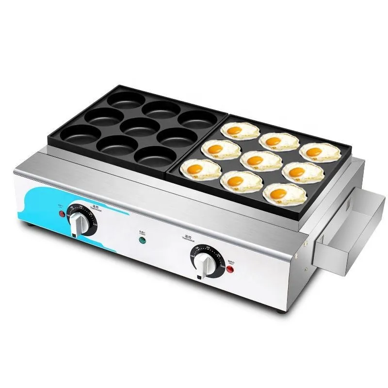 Electric Street Snacks Japanese Wheels Obaniagi Magavania Pie Eggcake 18 Hole Electric Burger Oven Machine