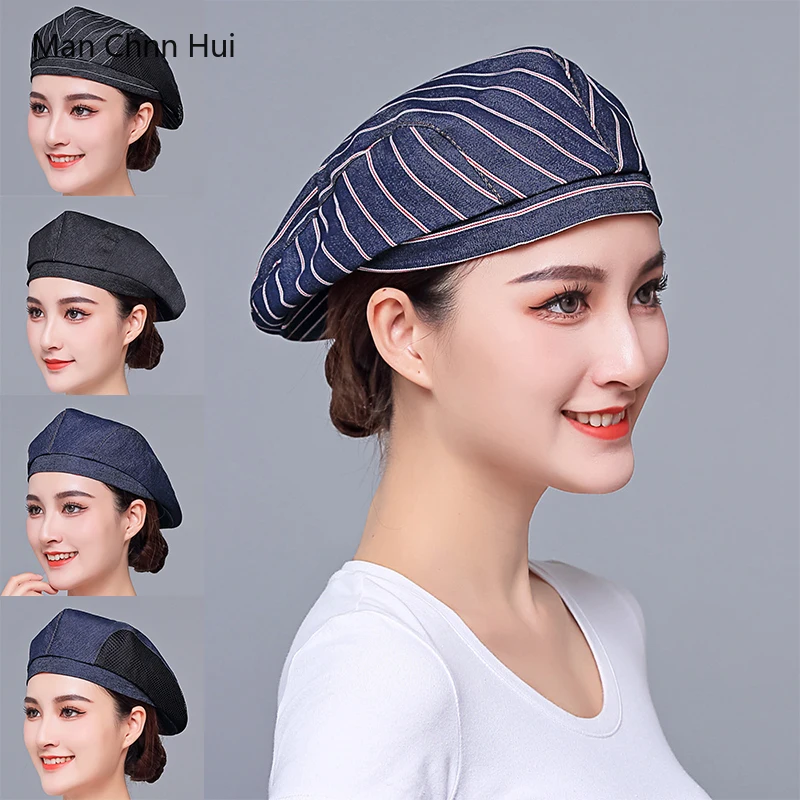 

Summer Restaurant Woman Chef Hat Hotel Kitchen Breathable Cowboy Mesh Cap Catering Man Waiter Berets Canteen Cooking Caps