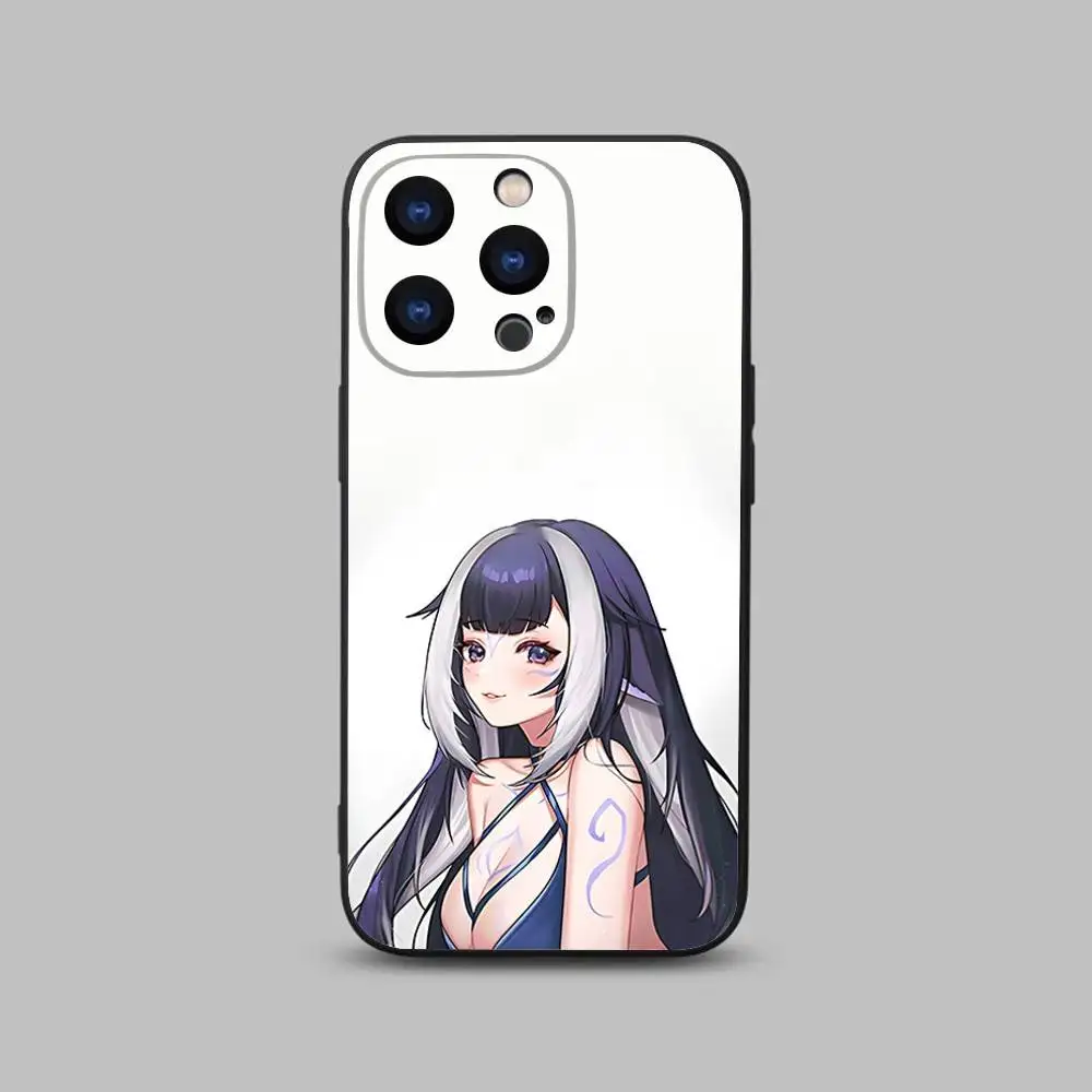 حافظة هاتف S-Shylily Vshojo Vtuber لهاتف iPhone 17,16,15,14,13,12,11,Pro,Max,Plus,X,XS,SE4,E,Mini,Soft Black Case