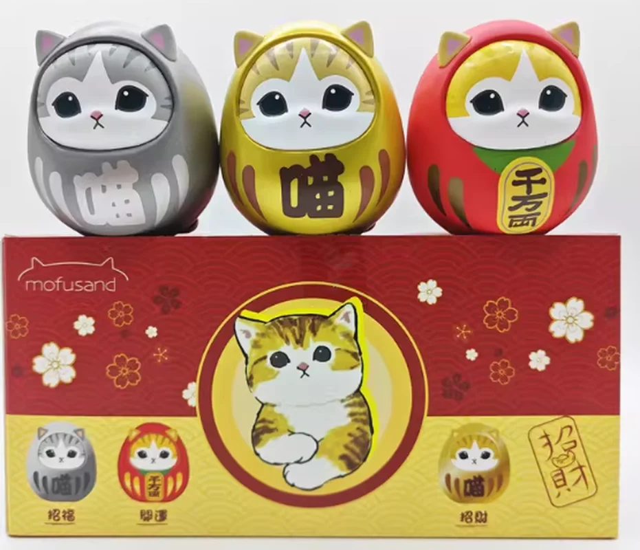 

Фигурка кошки-фрикадельки Mofusand Lucky Cat ручной работы, талисман удачи и процветания, непобедимая, в закрытой упаковке, для декора дома, модель-украшение, праздничный подарок