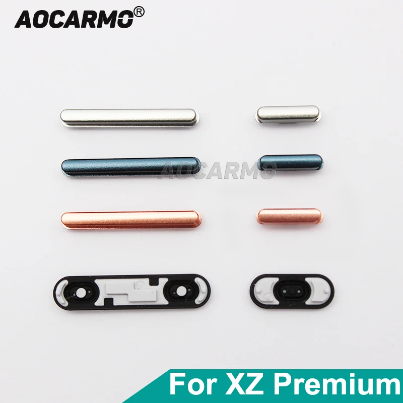 Aocarmo Volume & Camera Button And Mat Replacement For Sony Xperia XZ Premium XZP G8142 G8141