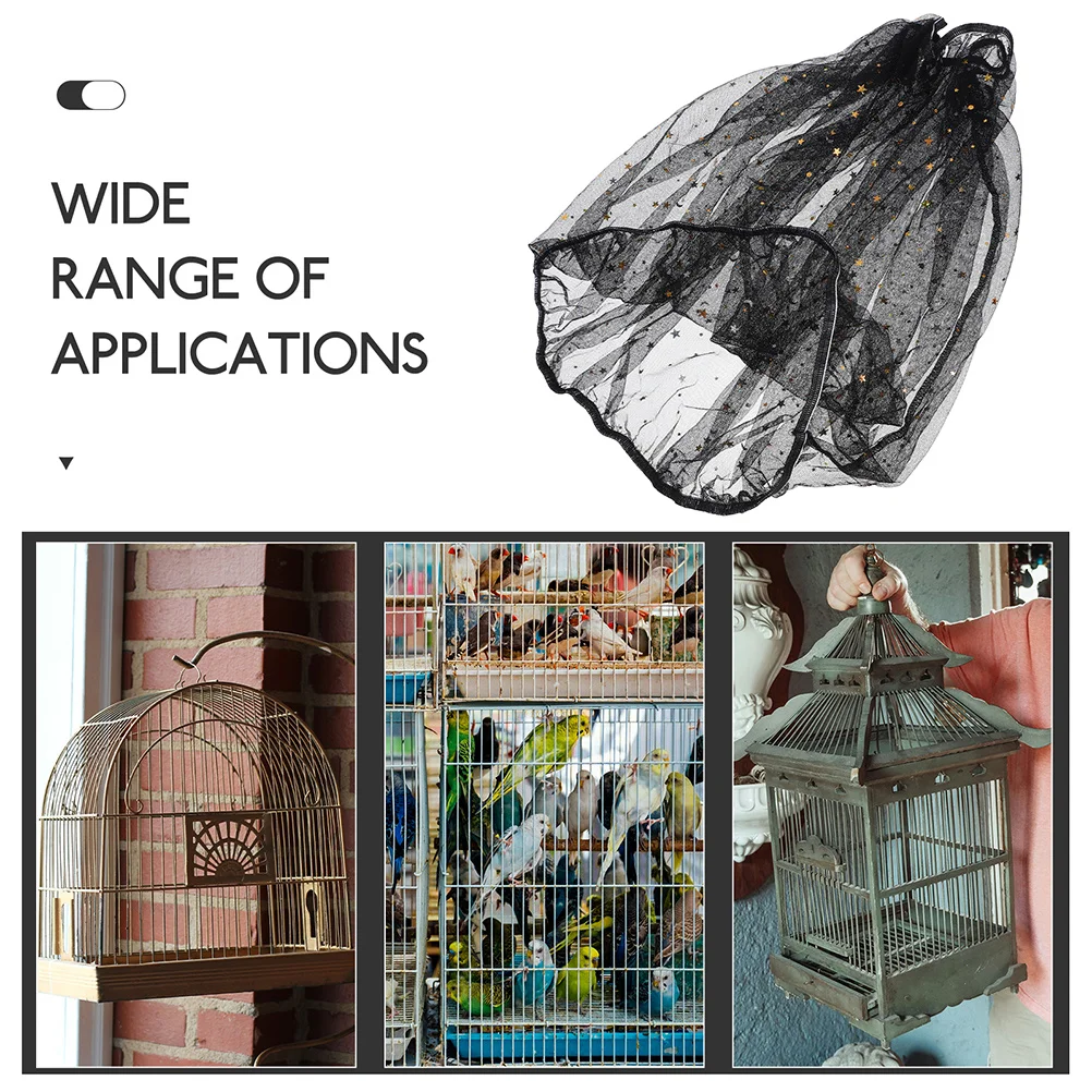

2Pcs Bird Cage Mesh Cover Waterproof Food Catcher Net for Parrot Cage Indoor Airy Birdcage Netting with Easy Clean Design