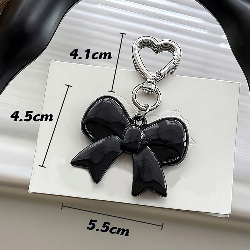 Acrylic Bow Tie Keychains Advanced Temperament Pendant Couple Friend Backpack Car Keychain for Gift