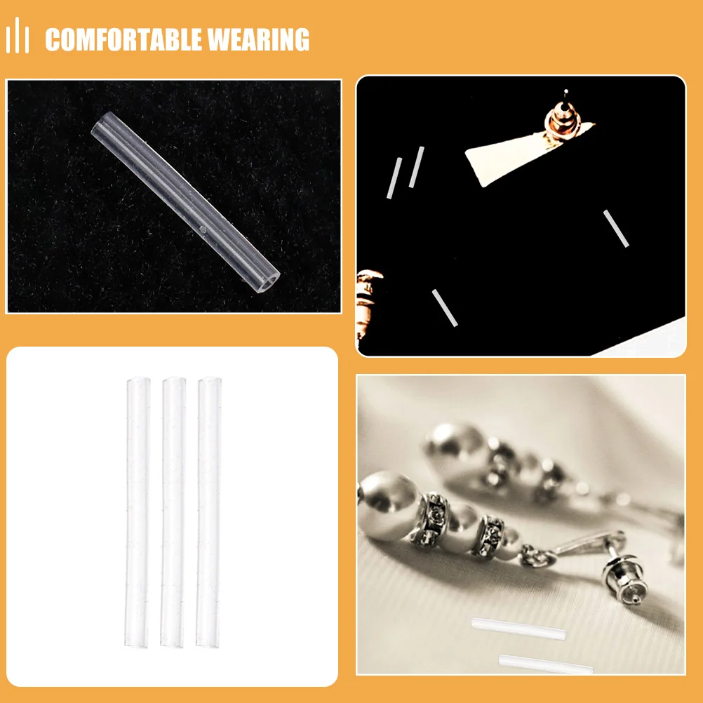 200 قطعة من حلقات السيليكون الشفافة واقيات الأذن الناعمة المريحة المثقوبة للبشرة الحساسة للارتداء اليومي