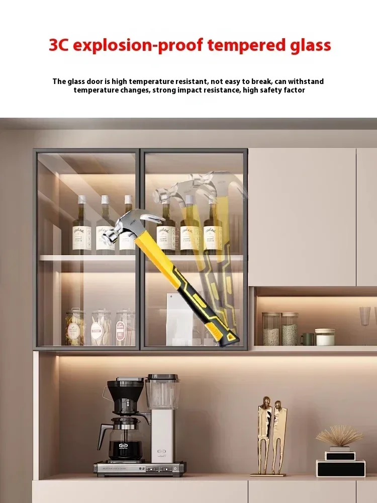 ตู้โชว์โชว์บาร์กลางแจ้งห้องครัวองค์กรตู้เก็บไวน์มุมบาร์แก้ว Lumineux Mobilier เฟอร์นิเจอร์