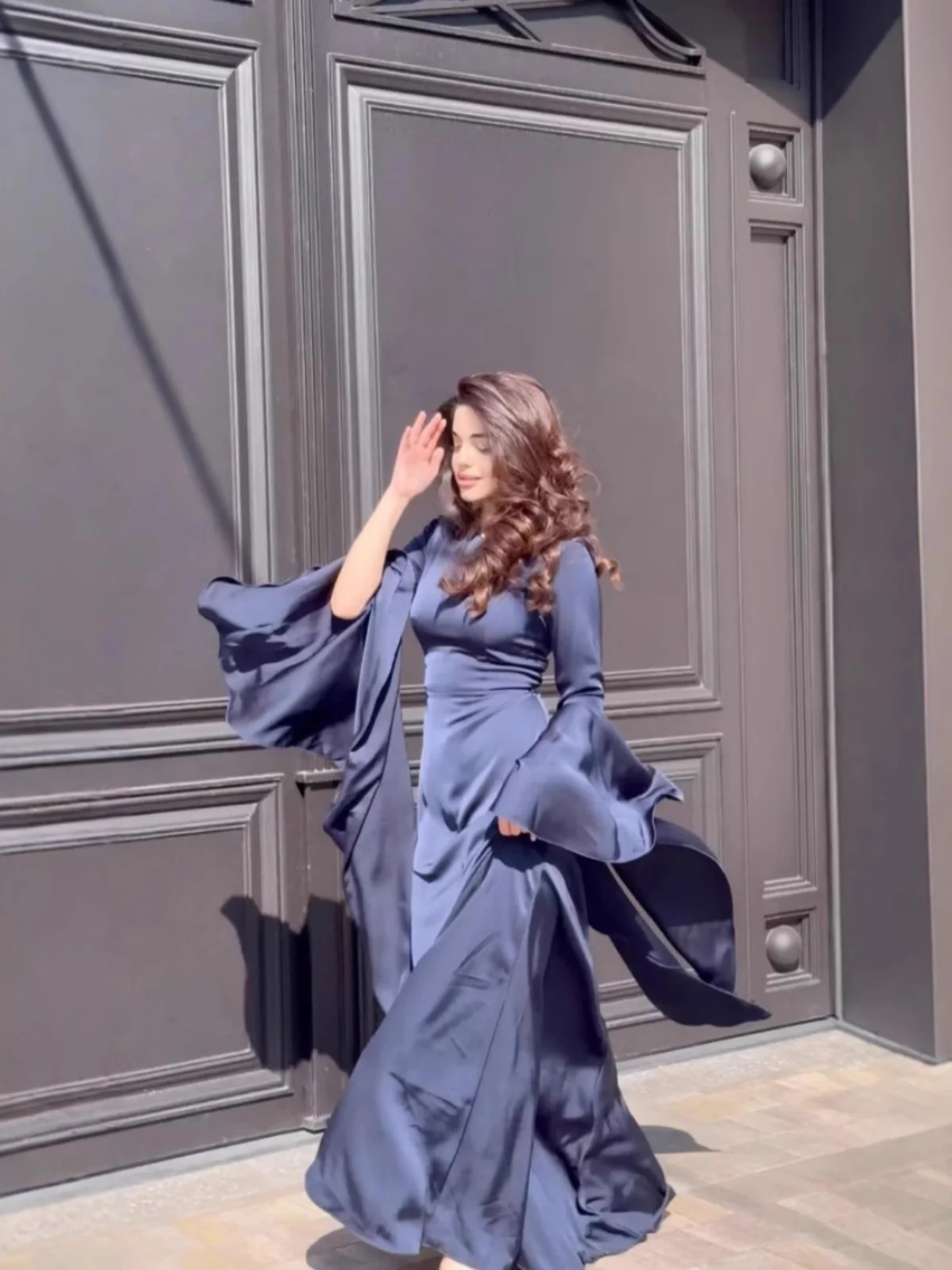 Sexy Long Sve mid Waist Evening Gown Women's Dr Large Skirt Ele Autumn Winter New Sle Polyester Fiber 00%