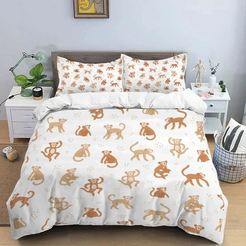 Luxury New 3D Print Cartoon Art Print Three Piece Bedding Set Fashion Article For Beds Quilt Covers Pillowcases Bedding Set 5