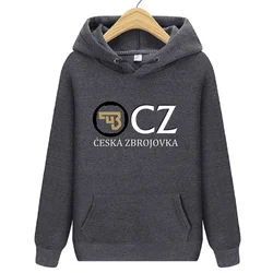 CZ Ceska Zbrojovka Firearms Men's Hoodie Wool Warm Men's Sweatshirt Street Wear Men's Loose Breathable Pullover Hoodie