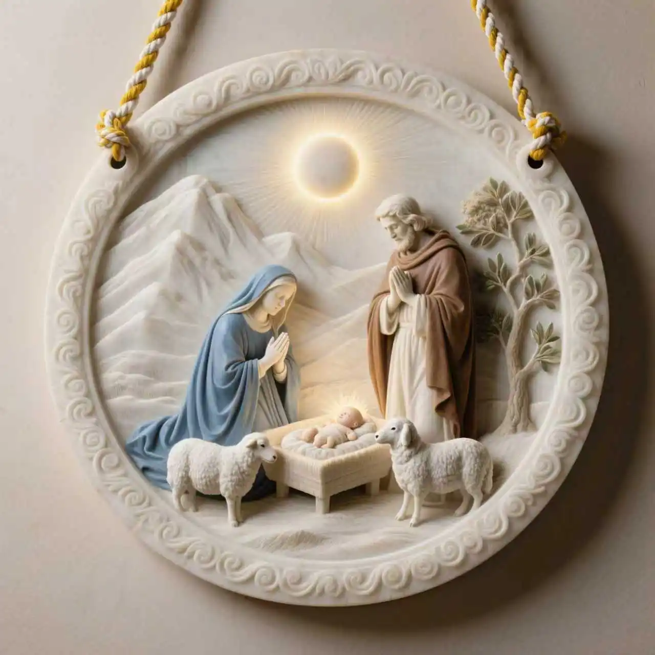 

3D Jesus Holy Family Nativity Set Silicone Mold for DIY Scented Aromatherapy Candles Soap Making Epoxy Resin Craft Home Decor